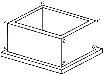 如图所示,一个地面以上的无顶盖钢筋混凝土矩形水池,长ab=5m,宽bc=5m
